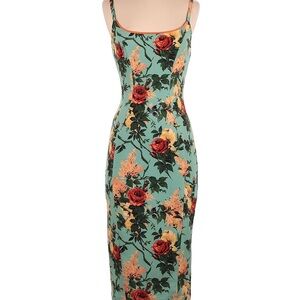 Rare Pinup Couture Sherbet Bella Roses floral Jayne dress